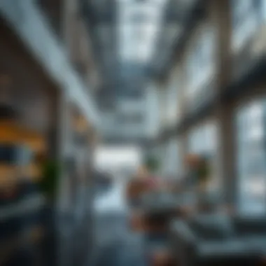 Interior view of a contemporary warehouse space reflecting cultural integration