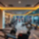 Interior view showcasing cutting-edge gym equipment