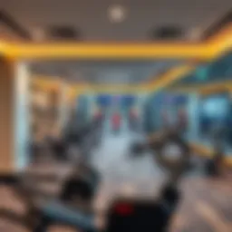 Interior view showcasing cutting-edge gym equipment