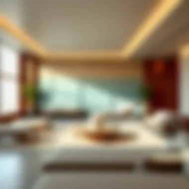 Serene relaxation area within the gym environment