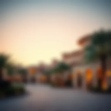 Breathtaking Resort Architecture at Dusk Luxurious resort exterior view at sunset