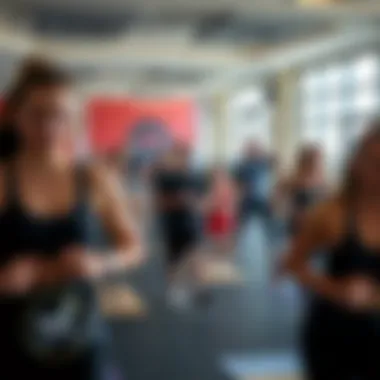 Group fitness class in action at Fitness First Al Seef