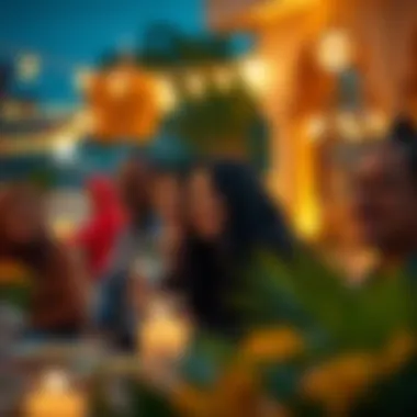 Unity in Diversity: Celebrating Iftar Together Community members gathering for Iftar, showcasing unity in diversity