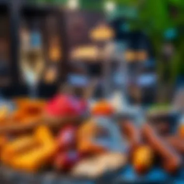 An array of popular Iftari dishes beautifully presented on a platter