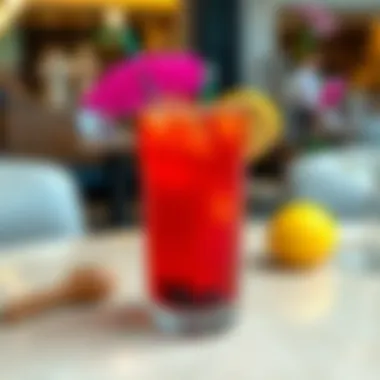 Artistic Drink Presentation at Kana Cafe A vibrant drink presentation reflecting the cafe's artistic flair