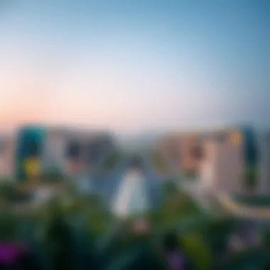 A panoramic view of Kofiyat Al-Khuwainij showcasing its modern architecture