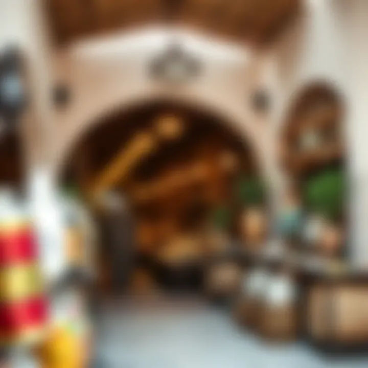 Cultural Heritage in the UAE Traditional Emirati market with cultural items