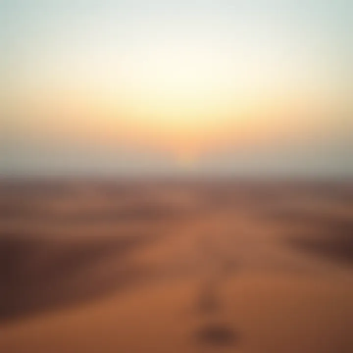 The Serenity of the Emirati Desert Expansive desert landscape highlighting natural beauty