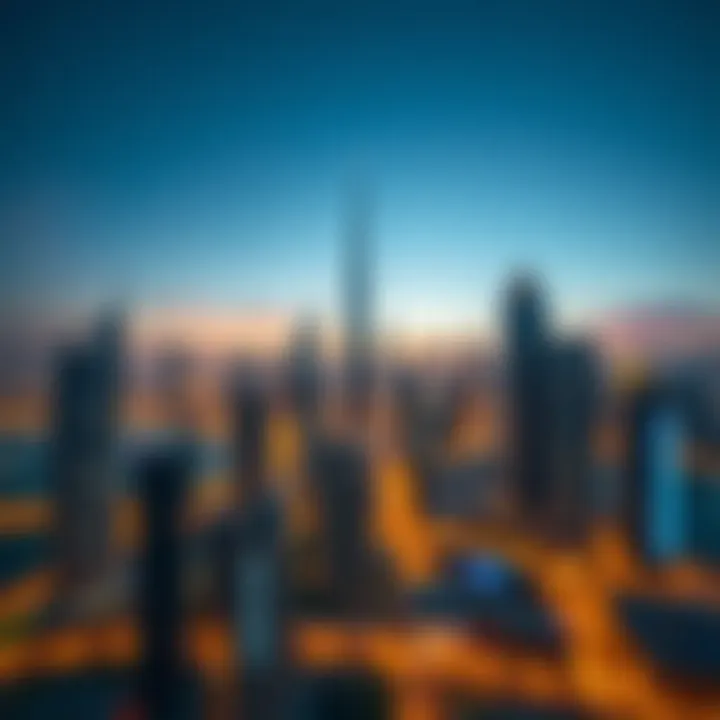 Luxurious skyline view of Dubai featuring modern architecture