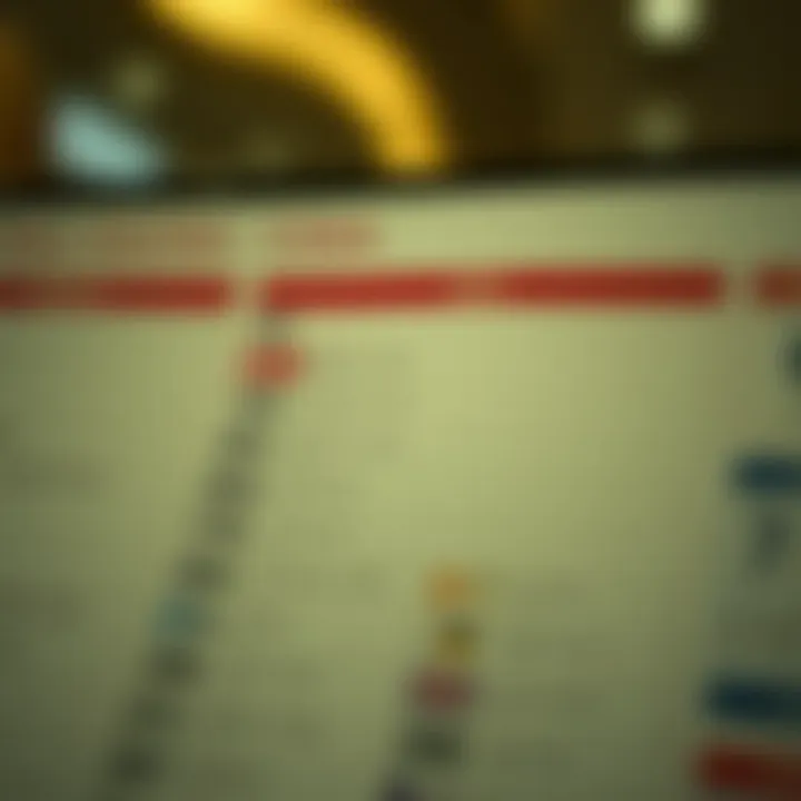 A calendar marked with important dates for visa management