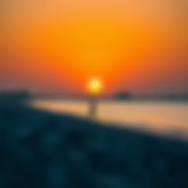 Stunning sunset over Marjan Island Beach, highlighting its serene ambiance