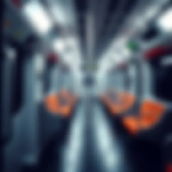 Comfort and Design of Dubai Metro Trains Interior of a Dubai Metro train