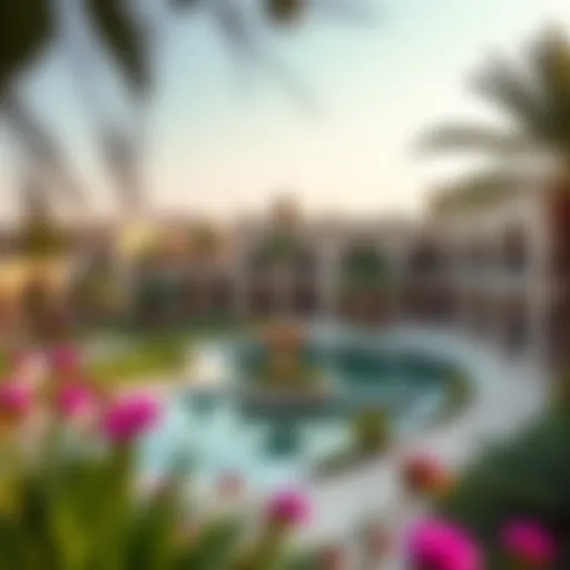 A scenic view of Nad Al Hammar Gardens showcasing its vibrant landscape
