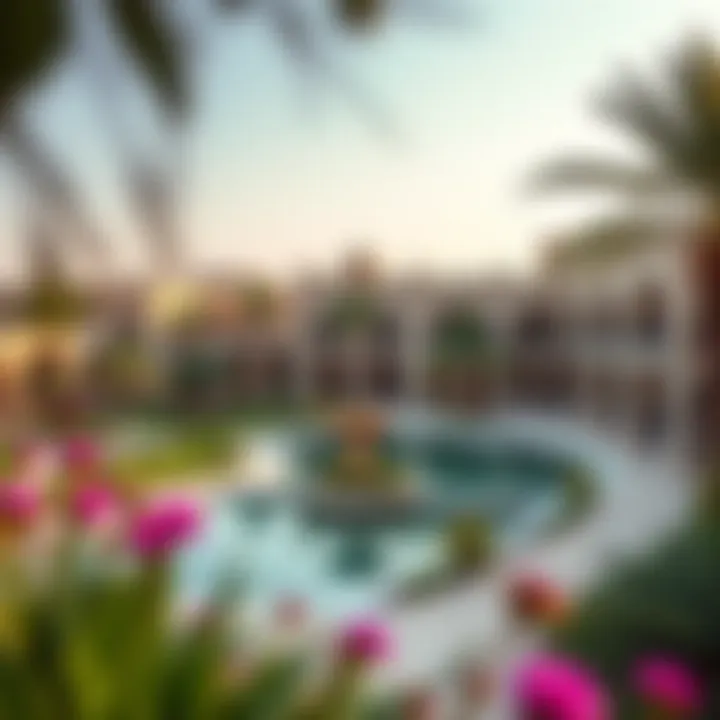 A scenic view of Nad Al Hammar Gardens showcasing its vibrant landscape