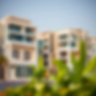 Modern residential buildings highlighting the real estate trends in Nad Al Hammer