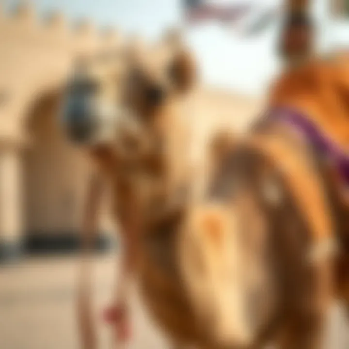 The graceful Arabian Camel, integral to Emirati culture.
