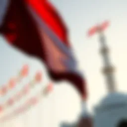 UAE national flag waving during a festive celebration