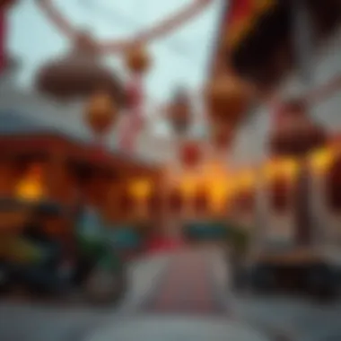 Traditional Emirati decorations adorning a cultural venue