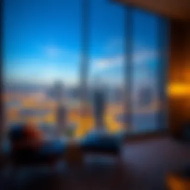 Stunning view of Dubai skyline from a hotel room
