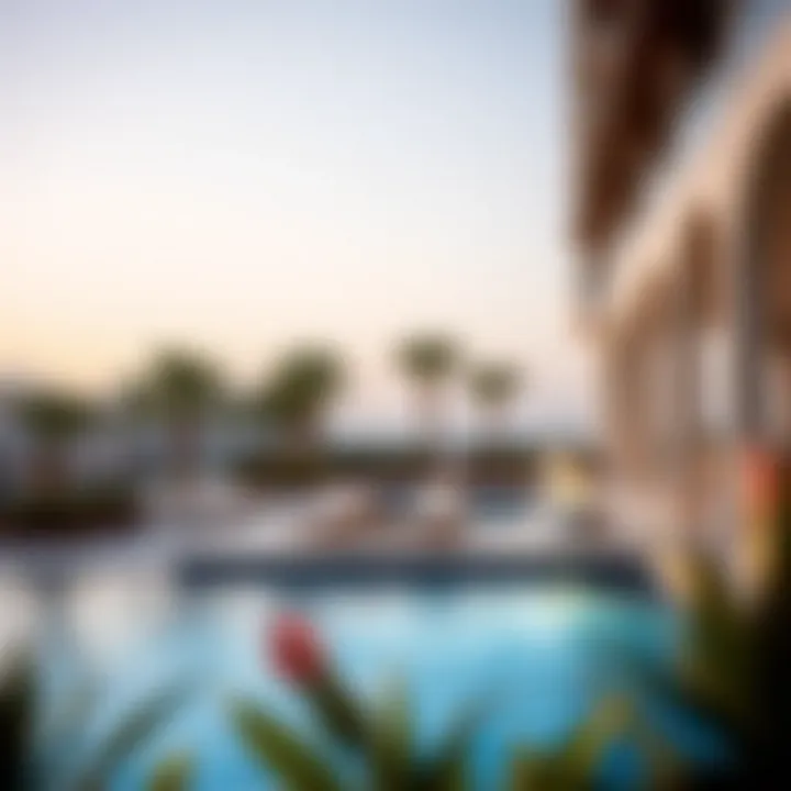 Inviting outdoor pool area at a hotel near Dubai Expo