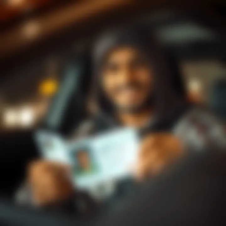 A successful driver with their Dubai license