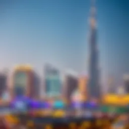 Skyline of Dubai showcasing iconic real estate developments