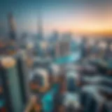 Aerial view of Dubai's skyline showcasing luxury properties