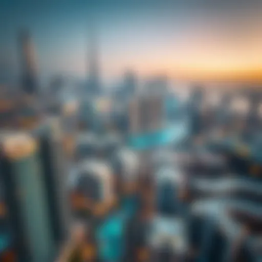 Aerial view of Dubai's skyline showcasing luxury properties