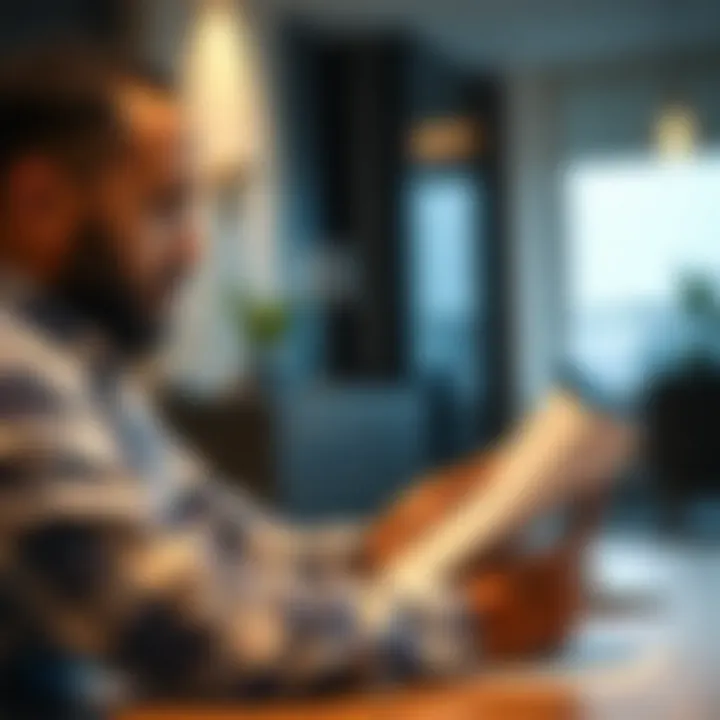 A tenant reviewing rental options