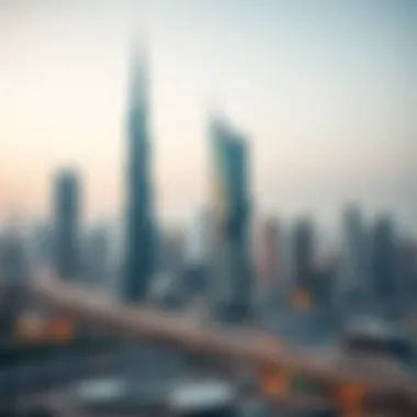 High-end skyscrapers with panoramic views of Dubai skyline