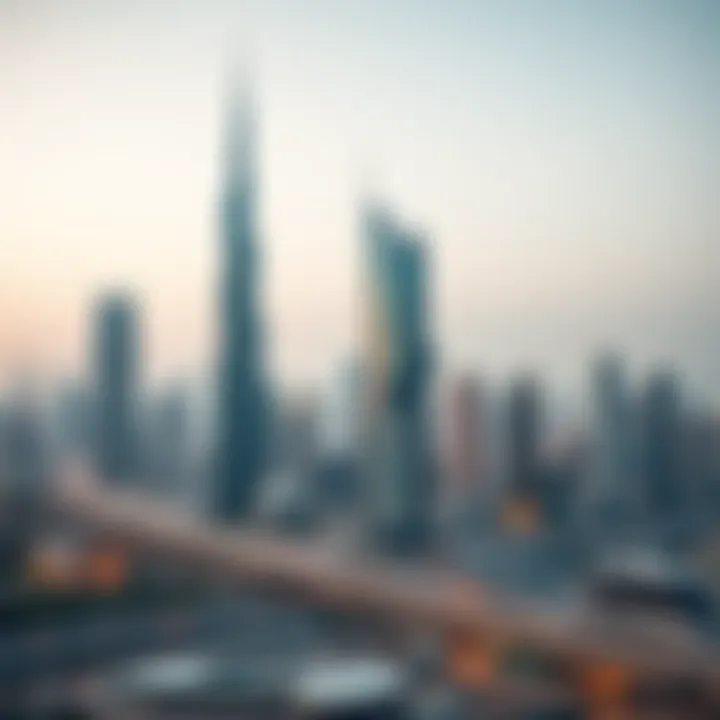 High-end skyscrapers with panoramic views of Dubai skyline