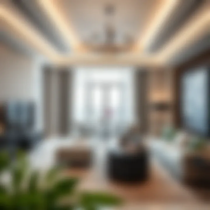 Elegant interior of a luxury apartment emphasizing design and comfort