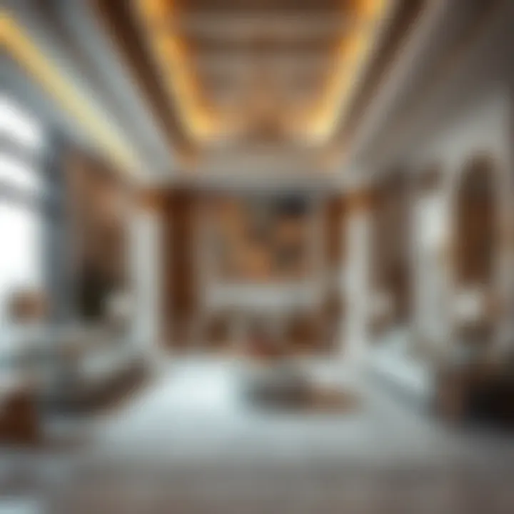 Interior design elements of برج الشارقة الجديد reflecting luxury
