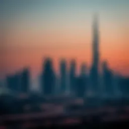 Scenic view of Dubai's skyline at dusk