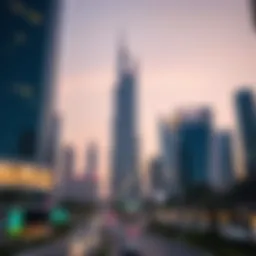 Beautiful skyline of Dubai showcasing modern banks