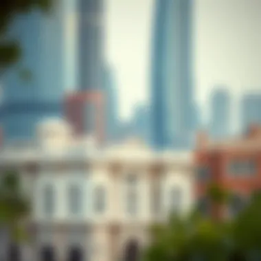 Palladian Buildings in Dubai's Skyline Palladian buildings integrated within Dubai's modern skyline