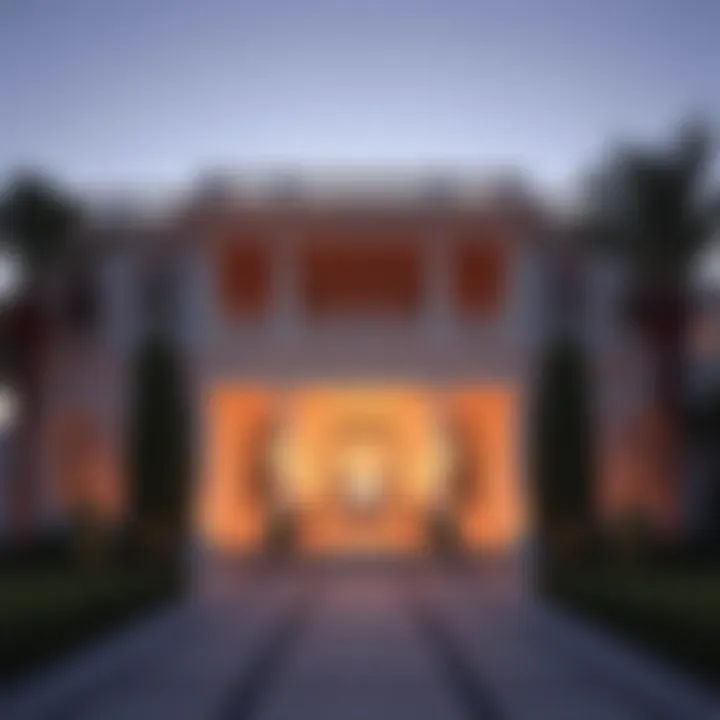Elegant Palladian villa in Dubai showcasing classical architecture