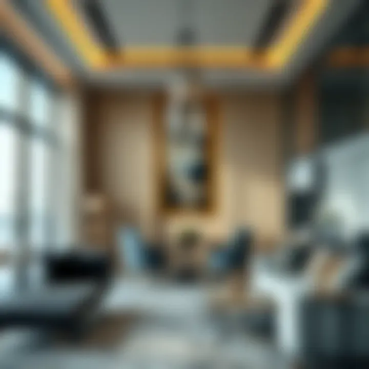 Interior design showcasing modern amenities