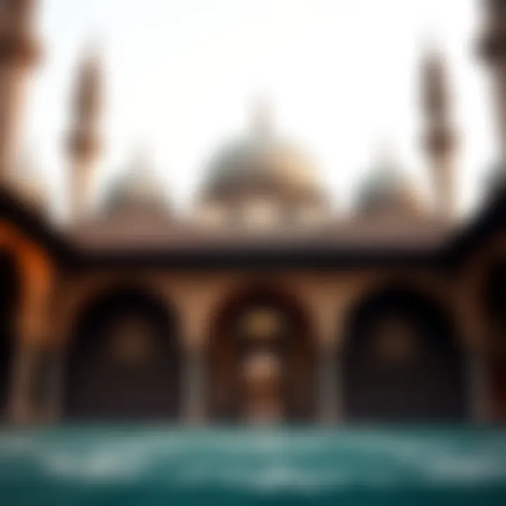 Traditional mosque with beautiful architecture