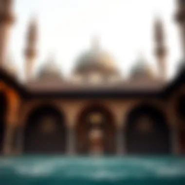 Architectural Beauty of a Mosque Traditional mosque with beautiful architecture