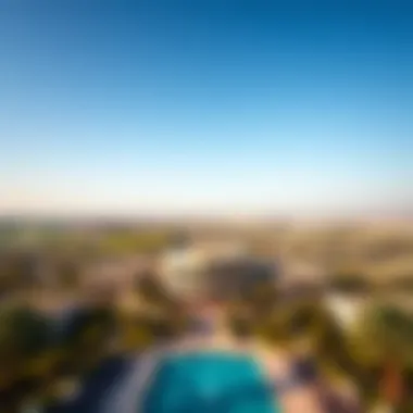 Stunning Panoramic View Panoramic view of Radisson Hotel Damac Hills and surrounding community