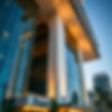 Modern architectural details of Regal Tower