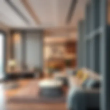 Cozy interior showing effective space utilization with partitions