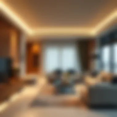 Modern partition setup in a stylish apartment