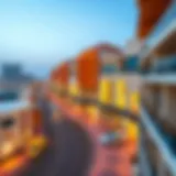 A panoramic view of Al Murqabat showcasing modern architecture and vibrant streets