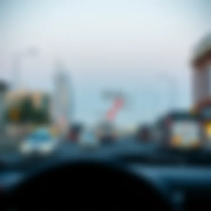 Map showing the route from Abu Dhabi Airport to Dubai