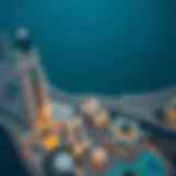 Aerial view of Sahab Al Emarat Tower showcasing its unique architectural design