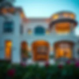 Luxurious villa in Dubai showcasing architectural elegance