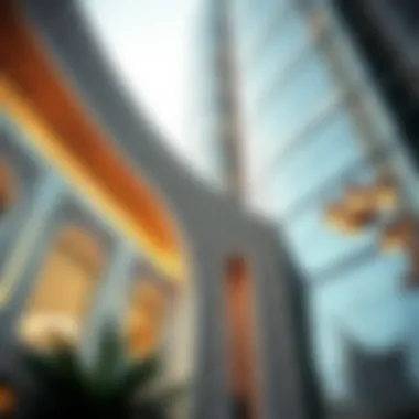 Intricate Architectural Features Architectural details of Sheikh Al Mur Tower showcasing modern design
