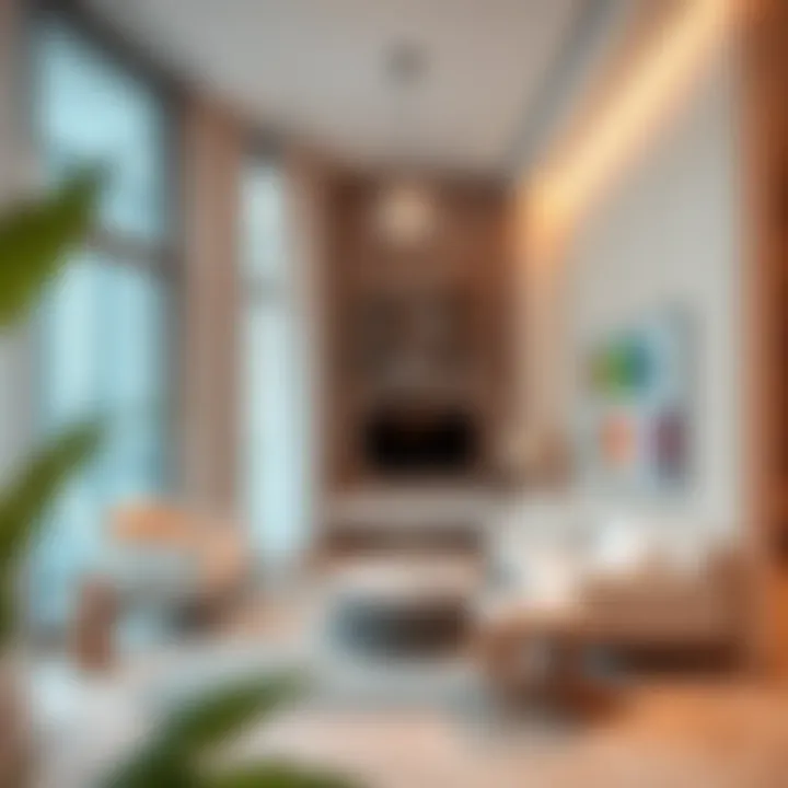 Chic Interior Design in Dubai Rentals Vibrant interior of a short-term rental property in Dubai